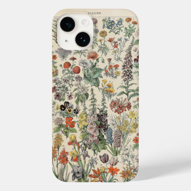 Antikes botanisches Muster Case-Mate iPhone Hülle (Rückseite)