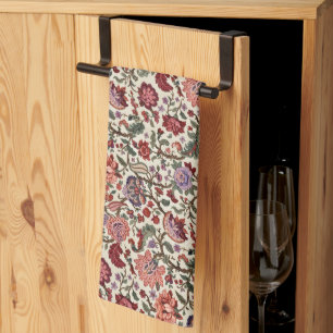 Antikes botanisches Paisley-Blumenmuster – Ornamen Geschirrtuch