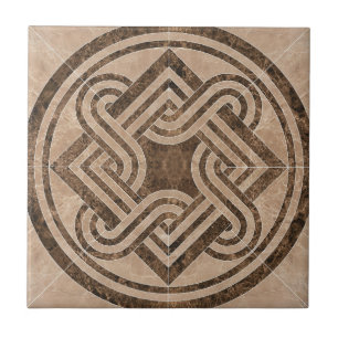 Antikes braunes Design Fliese