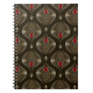 Antikes Bronze: Nahtlose Ornamentale Eleganz Notizblock
