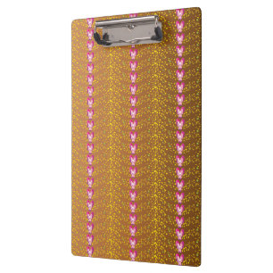 Antikes Bronze- und Rosa-Blumen-Veilchenmuster Klemmbrett