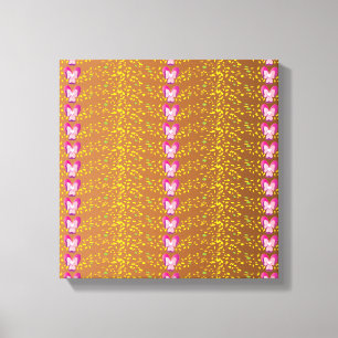 Antikes Bronze- und Rosa-Blumen-Veilchenmuster Leinwanddruck