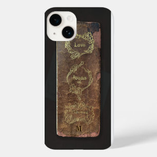 Antikes Buch Liebesgedichte Klassisches Monogramm Case-Mate iPhone 14 Hülle
