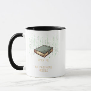 Antikes Buch mit binärem Code-Angebot für Tech Gee Tasse