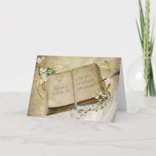 Antikes Buch zum 45. Hochzeitstag Karte