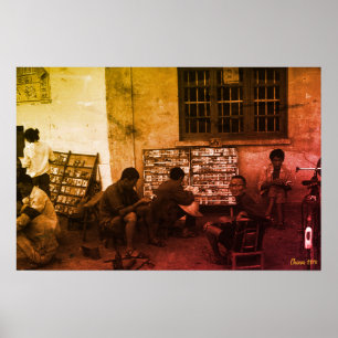 Antikes Bücherverleih in Changsha, China Poster