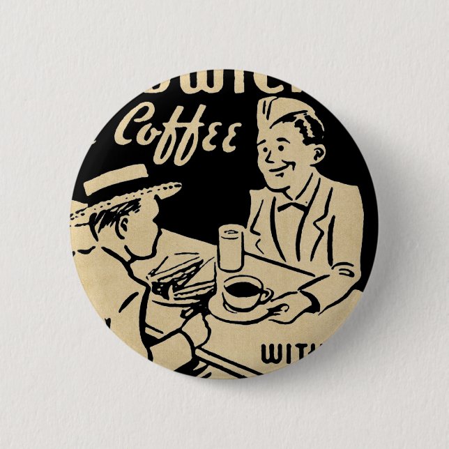 Antikes Café Button (Vorderseite)