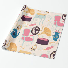 antikes Cameo-Grammophon-Phonograph viktorianisch Geschenkpapier