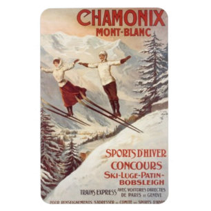 Antikes Chamonix, Mont-Blanc, Frankreich - Magnet