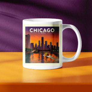Antikes Chicago Illinois Kaffeetasse