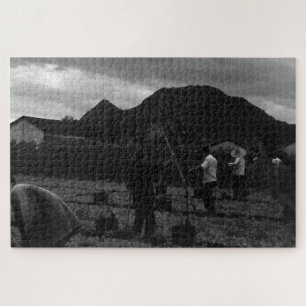 Antikes China Guilin beim Bewässern mit Jauche Puzzle