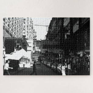 Antikes China Hongkong Straße Stadt Autos Puzzle