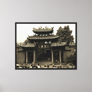 Antikes China Kanton Foshan Ahnenhalle Leinwanddruck