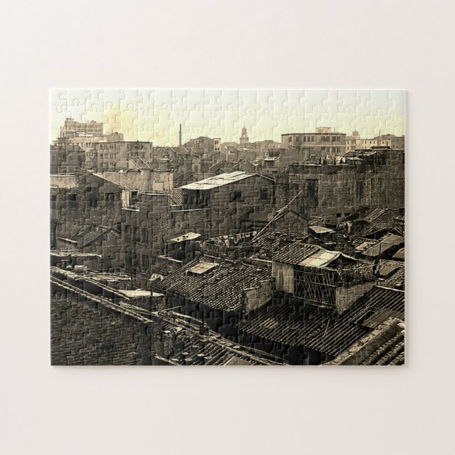 Antikes China Kanton Stadt Puzzle (Horizontal)