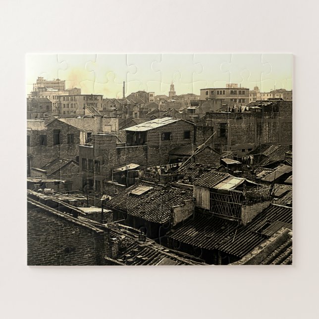 Antikes China Kanton Stadt Puzzle (Horizontal)
