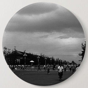 Antikes China Pekin Straße Tiananmen-Platz Button