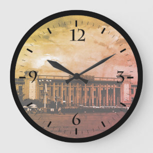 Antikes China Peking Das Nationalmuseum von China  Große Wanduhr