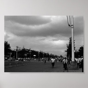 Antikes China Peking Straße Tiananmen-Platz Poster
