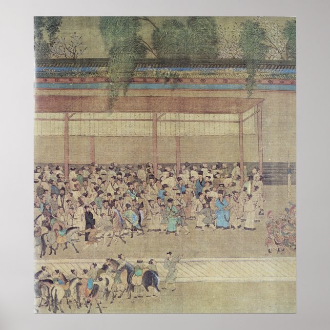 Antikes Chinesisch Gewartet zur Untersuchung Poster (Vorne)