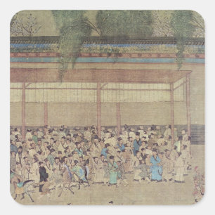 Antikes Chinesisch Gewartet zur Untersuchung Quadratischer Aufkleber