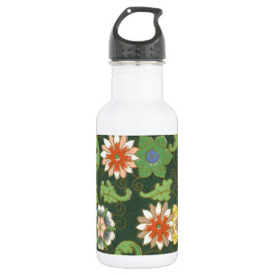 Antikes chinesisches Cloisonné-Muster: Jade Grün Edelstahlflasche