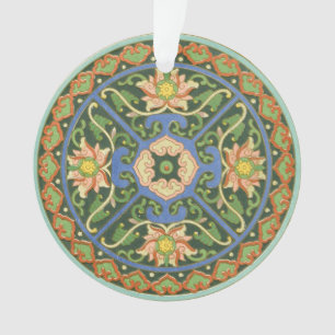 Antikes chinesisches Cloisonné-Muster: Jade Grün Ornament