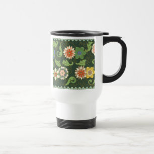 Antikes chinesisches Cloisonné-Muster: Jade Grün Reisebecher