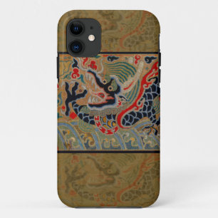 Antikes chinesisches Drache Seidenstickerei-Muster Case-Mate iPhone Hülle