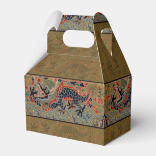 Antikes chinesisches Drachen-Seidenstickereimuster Geschenkschachtel