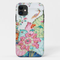 Antikes Chinoiserie-Chinaporzellan-Vogelmuster