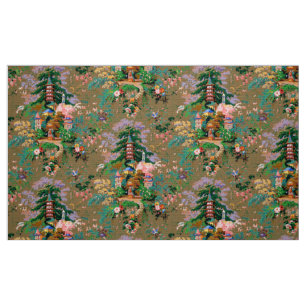 Antikes Chinoiserie-Muster Stoff