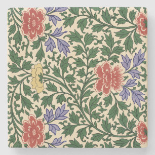 Antikes Chinoiserie-Pfingstrosenmuster von Owen Jo Steinuntersetzer