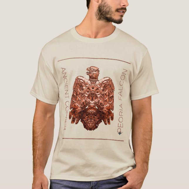 Antikes Copper Peoria Falcon Restauriert T-Shirt (Vorderseite)