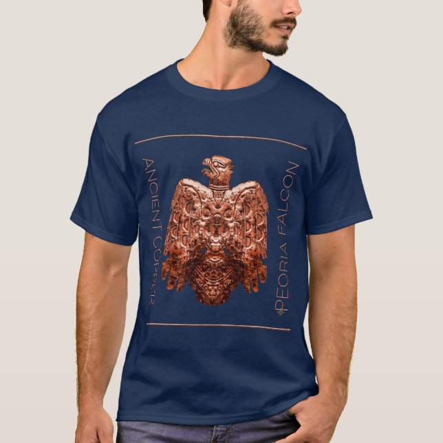 Antikes Copper Peoria Falcon Restauriert T-Shirt (Vorderseite)