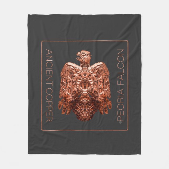 Antikes Copper Peoria Falcon Restauriert T-Shirt Fleecedecke (Vorderseite)
