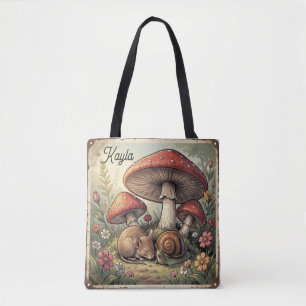 Antikes Cottage Core Pilze und Wildtiere