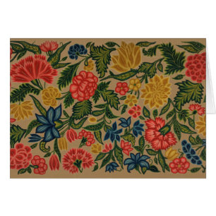 Antikes Crewel-Blumenstickereimuster