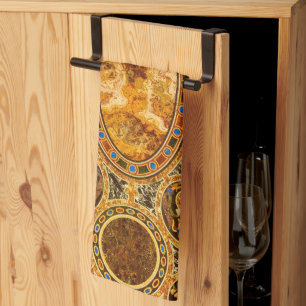 Antikes Dekorationsmuster aus italienischem Edelst Geschirrtuch