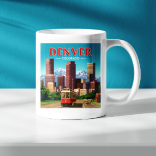 Antikes Denver Colorado Kaffeetasse