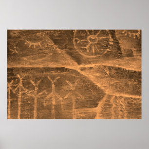 Antikes Design an der Höhlenwand. Geschichte des A Poster