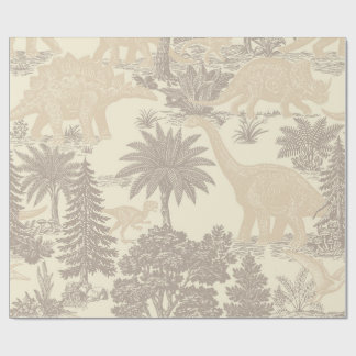 Antikes Dinosaurier-Toile-Muster Geschenkpapier