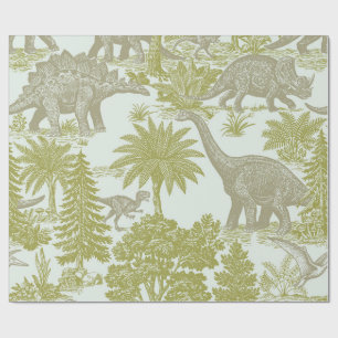 Antikes Dinosaurier-Toile-Muster Geschenkpapier