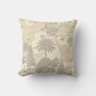 Antikes Dinosaurier-Toile-Muster Kissen