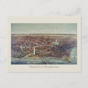 Antikes Druckbild von Washington, D.C. Postkarte
