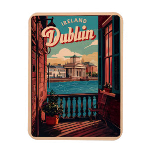 Antikes Dublin, Irland Reise Geschenke Magnet
