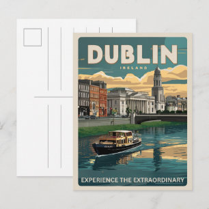 Antikes Dublin, Irland Reise Geschenke Postkarte