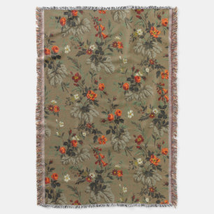 Antikes dunkles florales Orangen-Rosen-Botanik-Mus Decke
