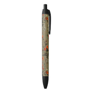 Antikes dunkles florales Orangen-Rosen-Botanik-Mus Kugelschreiber