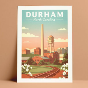 Antikes Durham North Carolina Postkarte