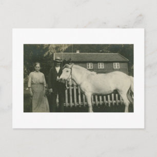 Antikes echtes Foto norwegischer Bauern Postkarte